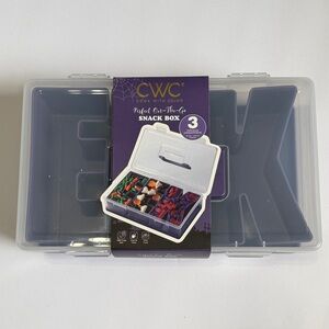CWC Purple 3-Compartment Snack Box - Portable Food Storage